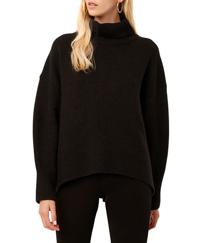 French Connection Nian High-Low Turtleneck Sweater - Macy's