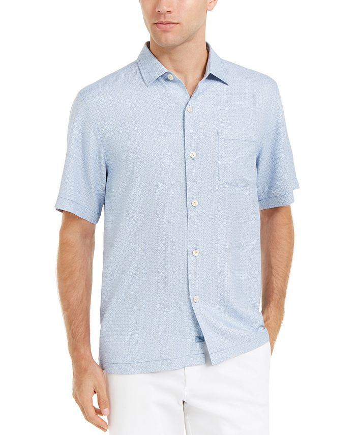 Tommy Bahama Men's Classic-Fit Traveling Geo Silk Shirt & Reviews ...