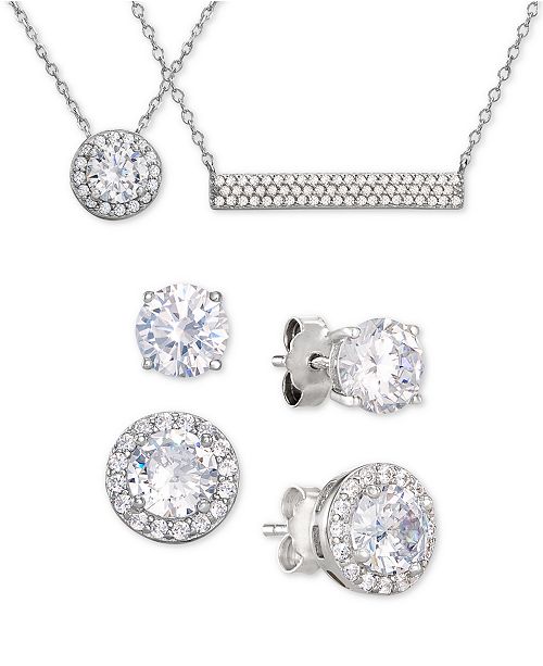 Giani Bernini 4-Pc. Set Cubic Zirconia Pendant Necklaces ...