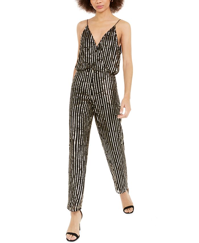 French Connection Celina Sequined Jumpsuit - Macy's