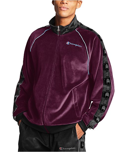 Champion Men S Velour Track Jacket Reviews Men Macy S