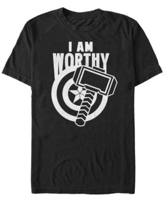 Marvel Men's Avengers Endgame I Am Worthy, Short Sleeve T-shirt