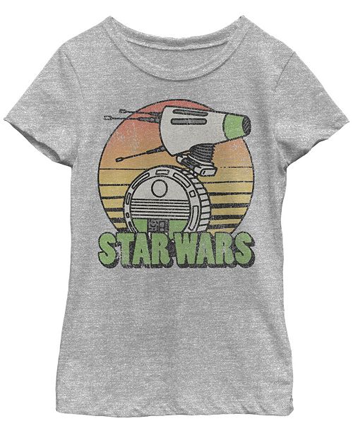 Star Wars Big Girls Retro Distressed D O Sunset Short Sleeve T