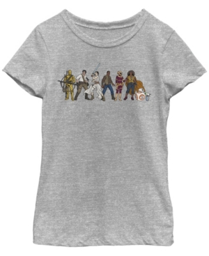 Star Wars Big Girls Resistance Cartoon Lineup Short Sleeve T-Shirt
