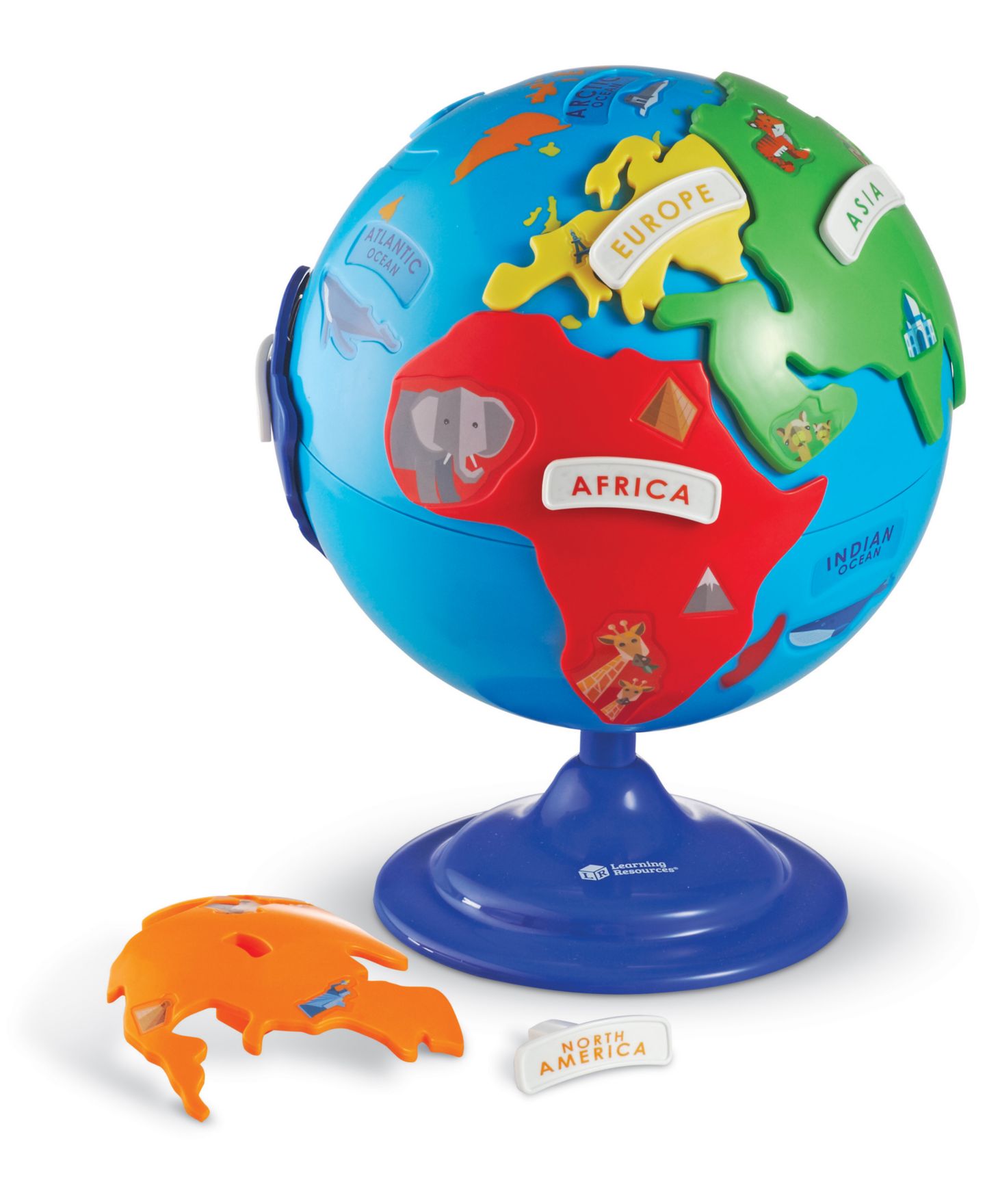 Детская игрушка Learning Resources Learning Essentials Geography Puzzle Globe, 14-Piece, Ages 3+ — фото 7