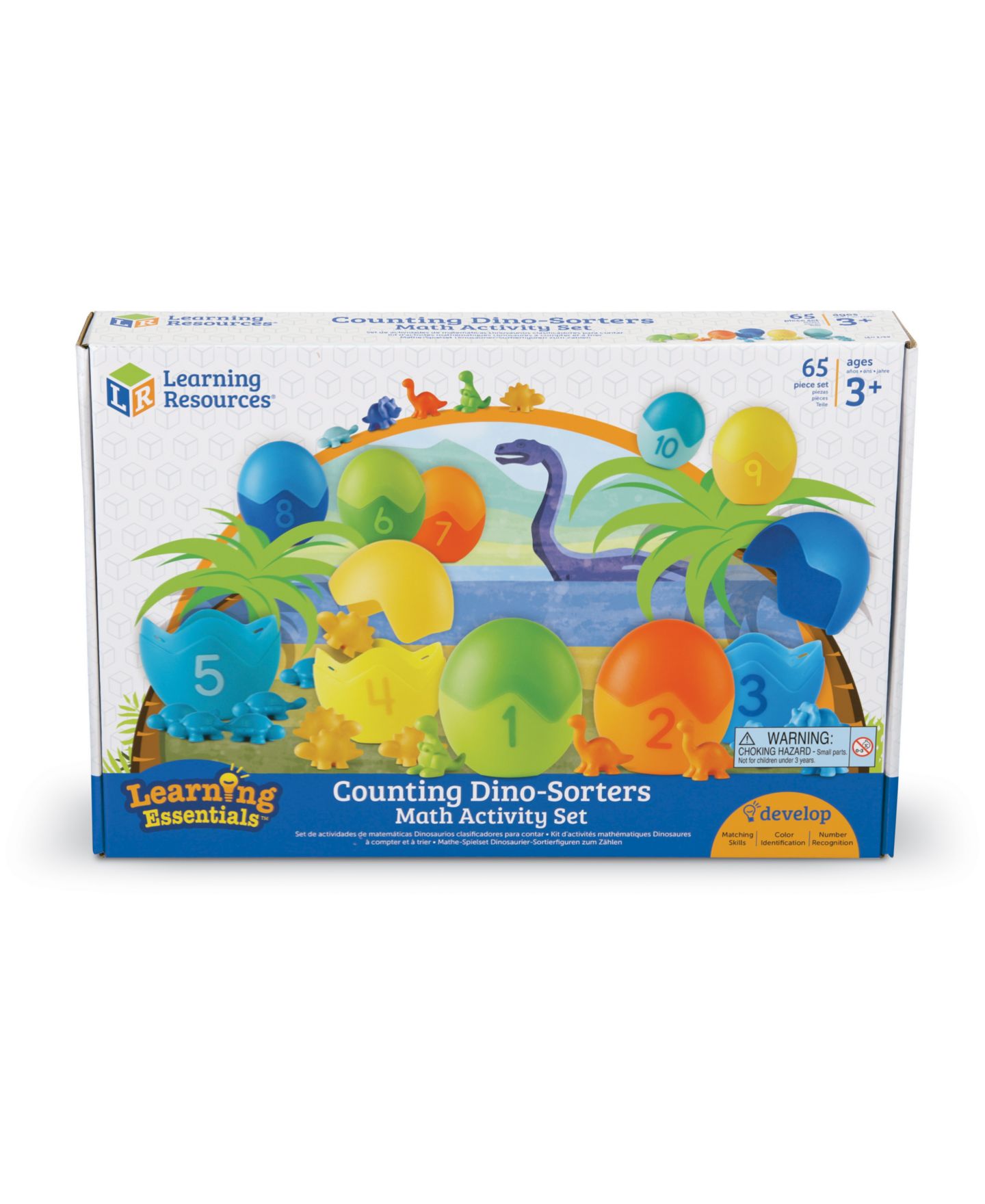 Детские игрушки Areyougame Counting Dino-Sorters 55-Piece Math Activity Set, Ages 3+ — фото 18
