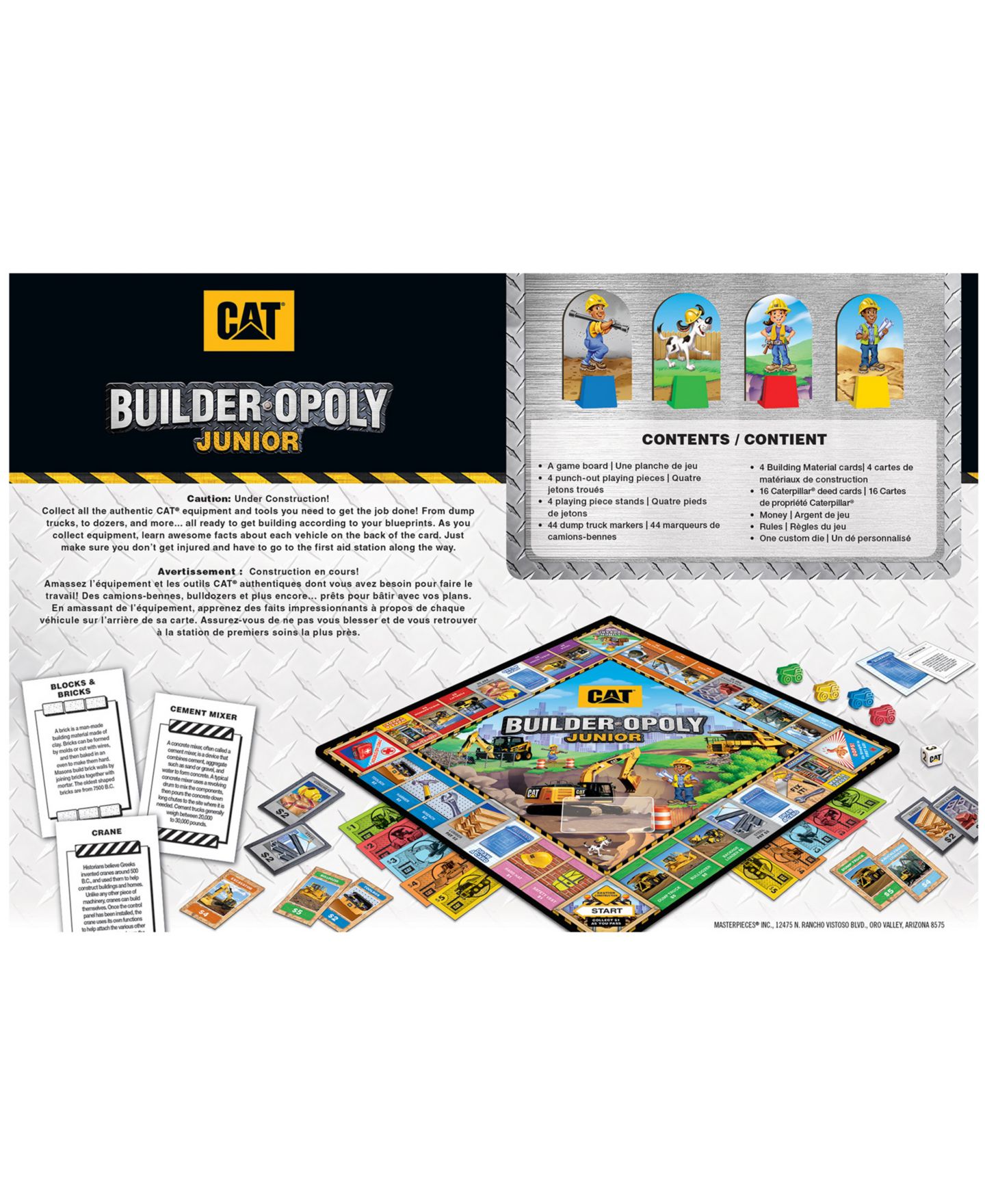 Настольная игра MasterPieces Puzzles Caterpillar - Builder Opoly Junior — фото 4