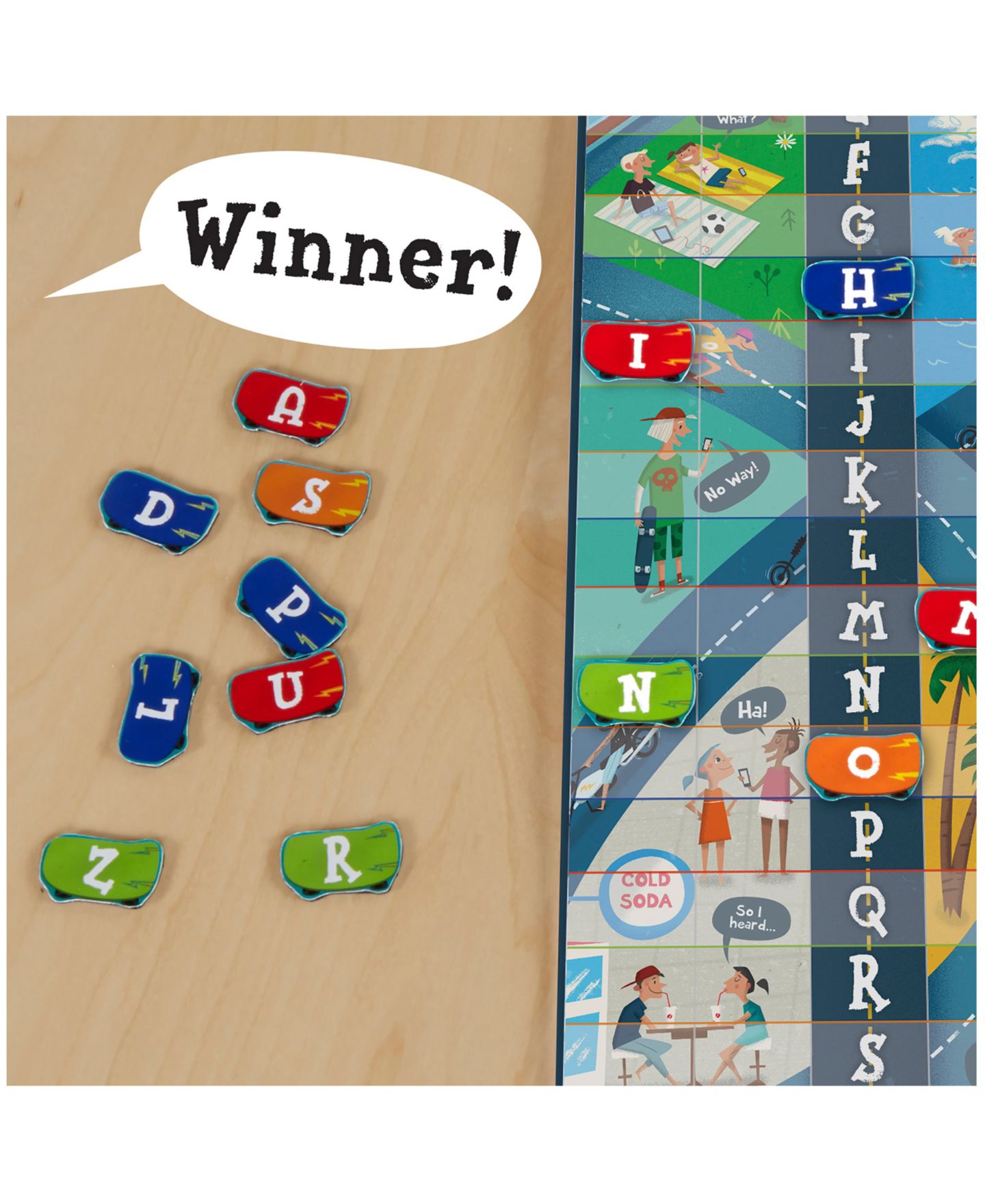 Детская настольная игра Areyougame Word on the Street Junior Family Educational Board Game, Ages 7+ — фото 3