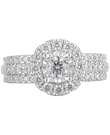 Diamond Halo Engagement Ring (1-1/4 ct. t.w.) in 14k White Gold