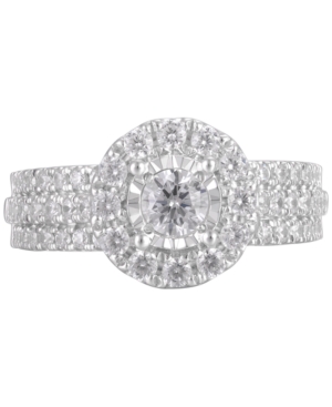 image of Diamond Halo Engagement Ring (1-1/4 ct. t.w.) in 14k White Gold