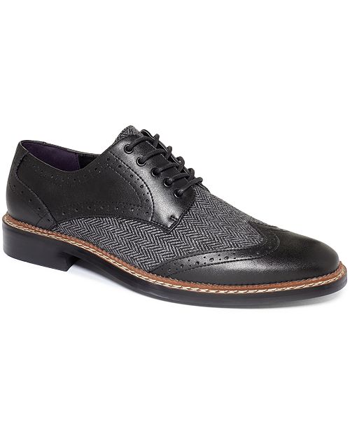 Bar III Monte Mixed Media Wing-Tip Oxfords, Created for Macy's ...