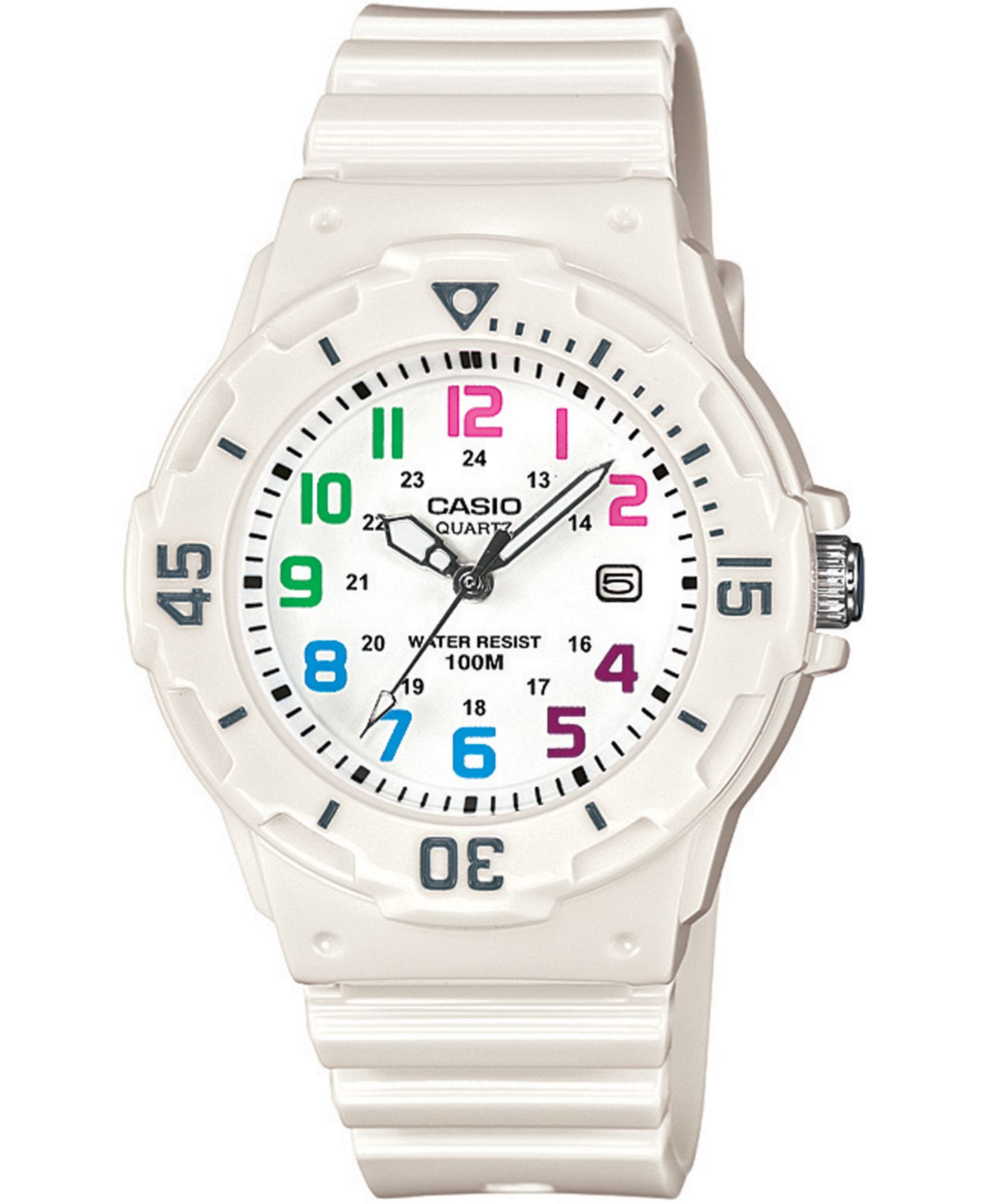 Женские часы Casio White Resin Strap Watch 34mm — фото 1