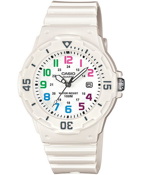 Casio Women's White Resin Strap Watch 34mm & Reviews Watches