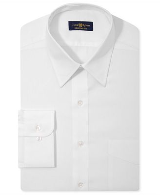 Club Room Estate Classic-Fit Wrinkle Resistant White Dress Shirt ...
