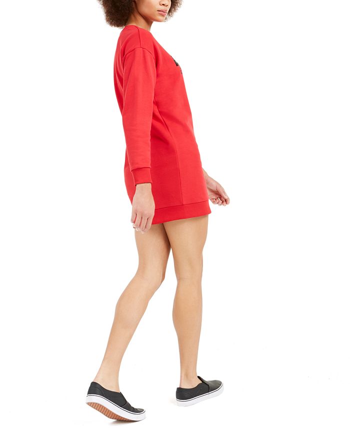 A|X Armani Exchange Glitter Sweatshirt Dress - Macy's
