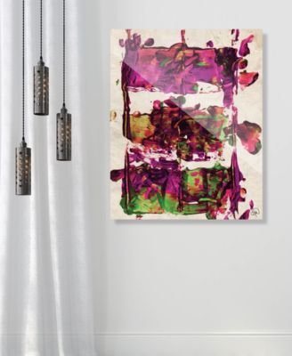 Creative Gallery Engine Block Magenta Abstract Acrylic Wall Art Print Collection