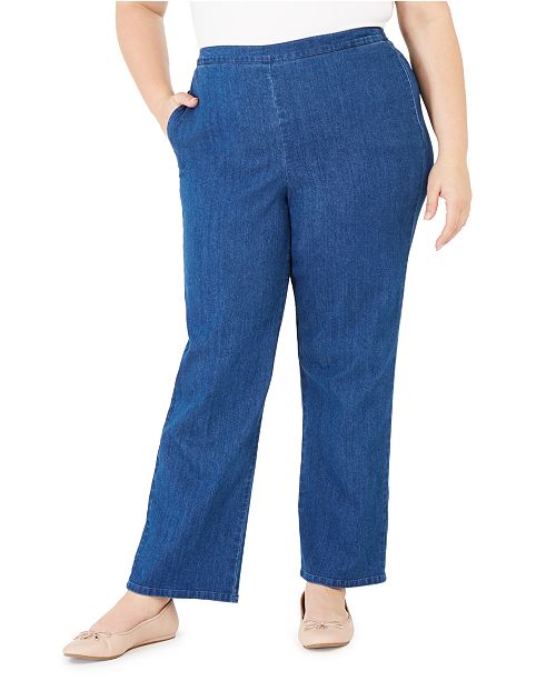 Alfred Dunner Plus Size Pearls Of Wisdom Proportioned Denim