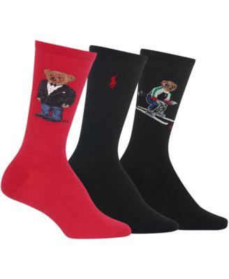 Polo Ralph Lauren - Women's Tuxedo Bear Gift Box Crew Socks