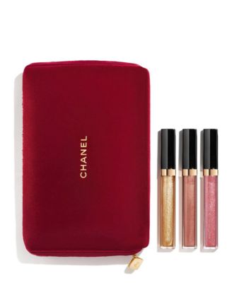 chanel lip gloss set with bag