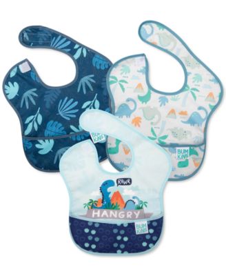 Bumkins Baby Boys SuperBib Waterproof Baby Bibs Pack of 3 - Dinosaur 18$