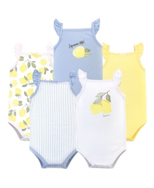 Hudson Baby Girl Sleeveless Bodysuits Pack of 5