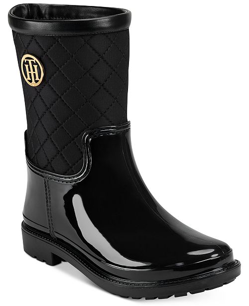 Tommy Hilfiger Women S Splash Rain Boots Reviews Boots Booties Shoes Macy S