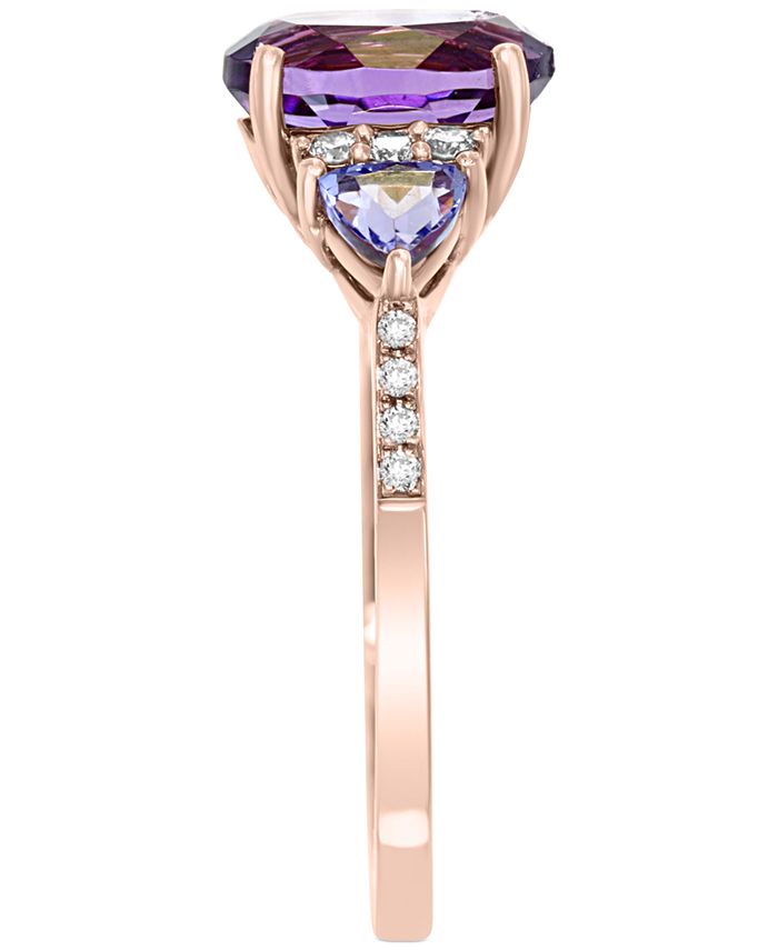 EFFY Collection - Multi-Gemstone (2-3/8 ct. t.w.) & Diamond (1/10 ct. t.w.) Ring in 14k Rose Gold