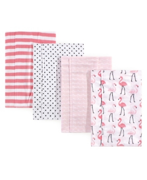 Hudson Baby Flannel Burp Cloth 4-Pack One Size