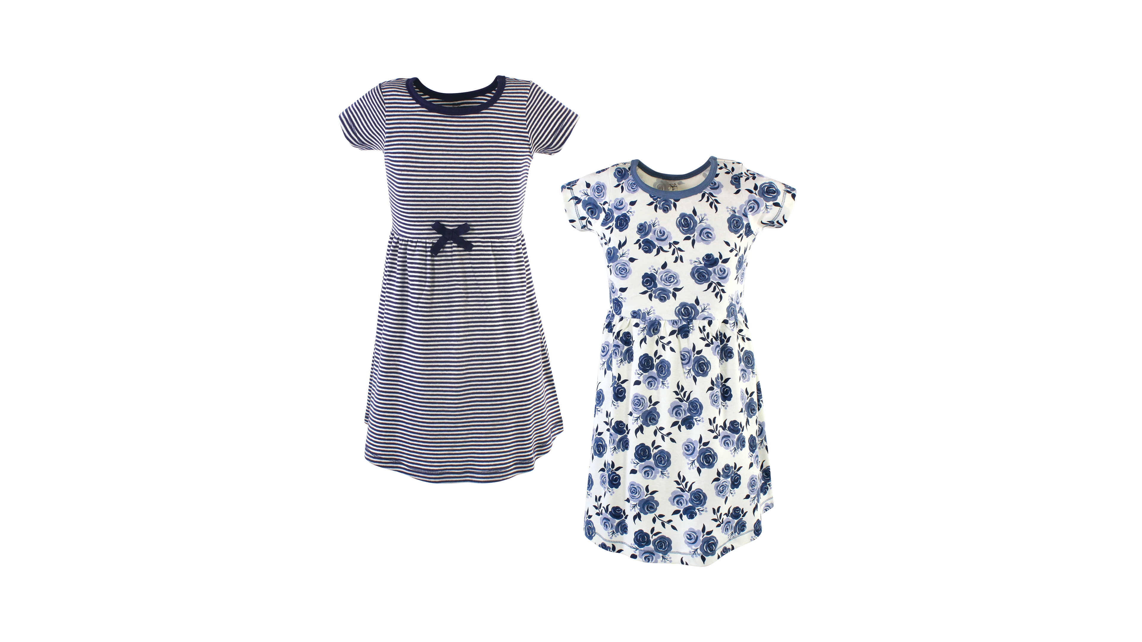 Touched by Nature Big Girls Organic Cotton Short-Sleeve Dresses 2pk