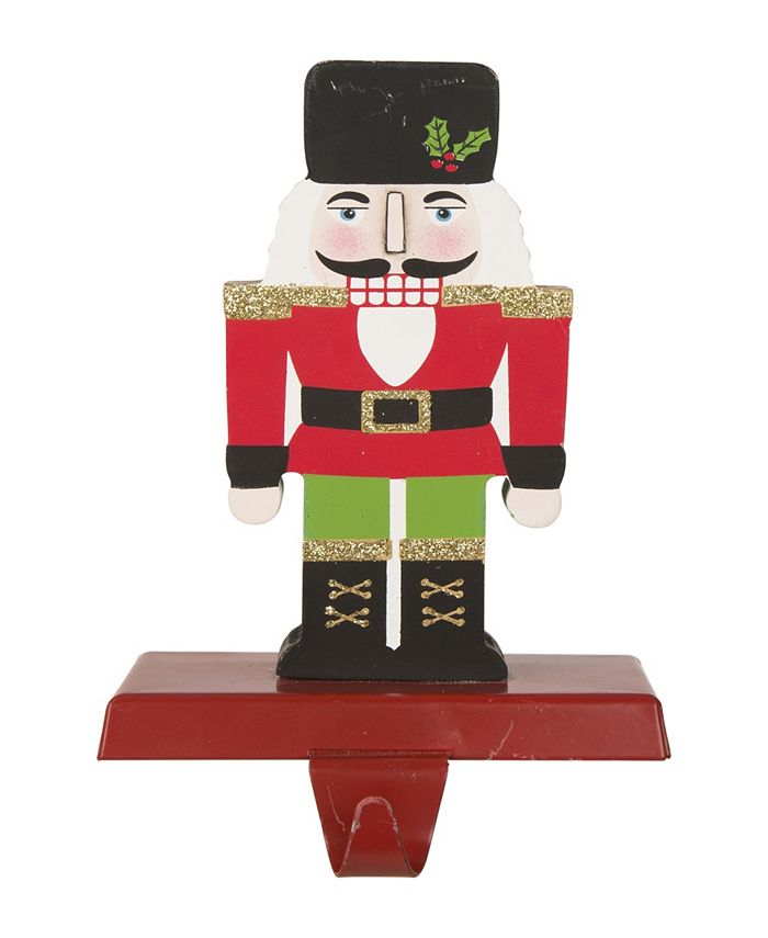 Glitzhome Wooden, Metal Nutcracker Stocking Holder Macy's