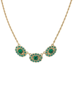 image of 2028 Gold-Tone Crystal Collar Necklace