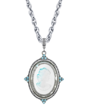 image of 2028 Silver-Tone Crystal Accents Necklace