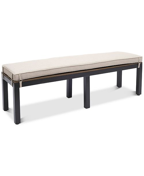 Furniture Stockholm Outdoor Bench With Sunbrella Cushion Created For Macy S Reviews Furniture Macy S