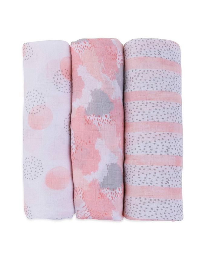 Ely's & Co. Muslin Bamboo Swaddles 3 Pack Macy's