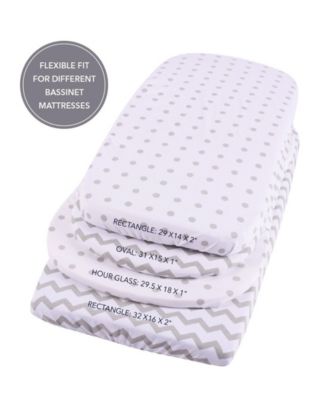 Baby Fitted Waterproof Bassinet Sheet 100% Combed Jersey Cotton