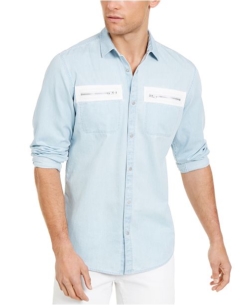 Inc Men S Avery Zip Pocket Shirt Created For Macy S