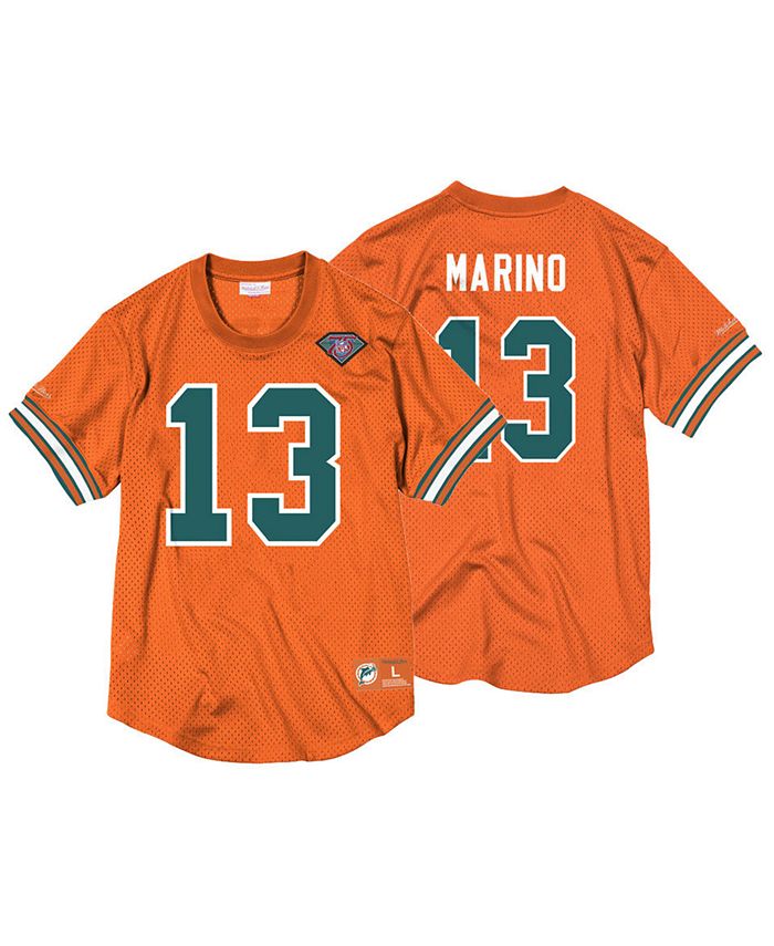 Mitchell & Ness Men's Dan Marino Miami Dolphins Name & Number Mesh Crewneck  Top - Macy's