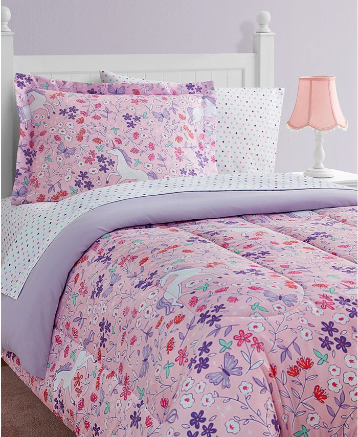 Design Studio Unicorn Floral 11 Piece Full Comforter Set Macy s