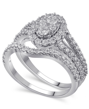 image of Certified Diamond (1-1/2 ct. t.w.) Bridal Set in 14K White Gold