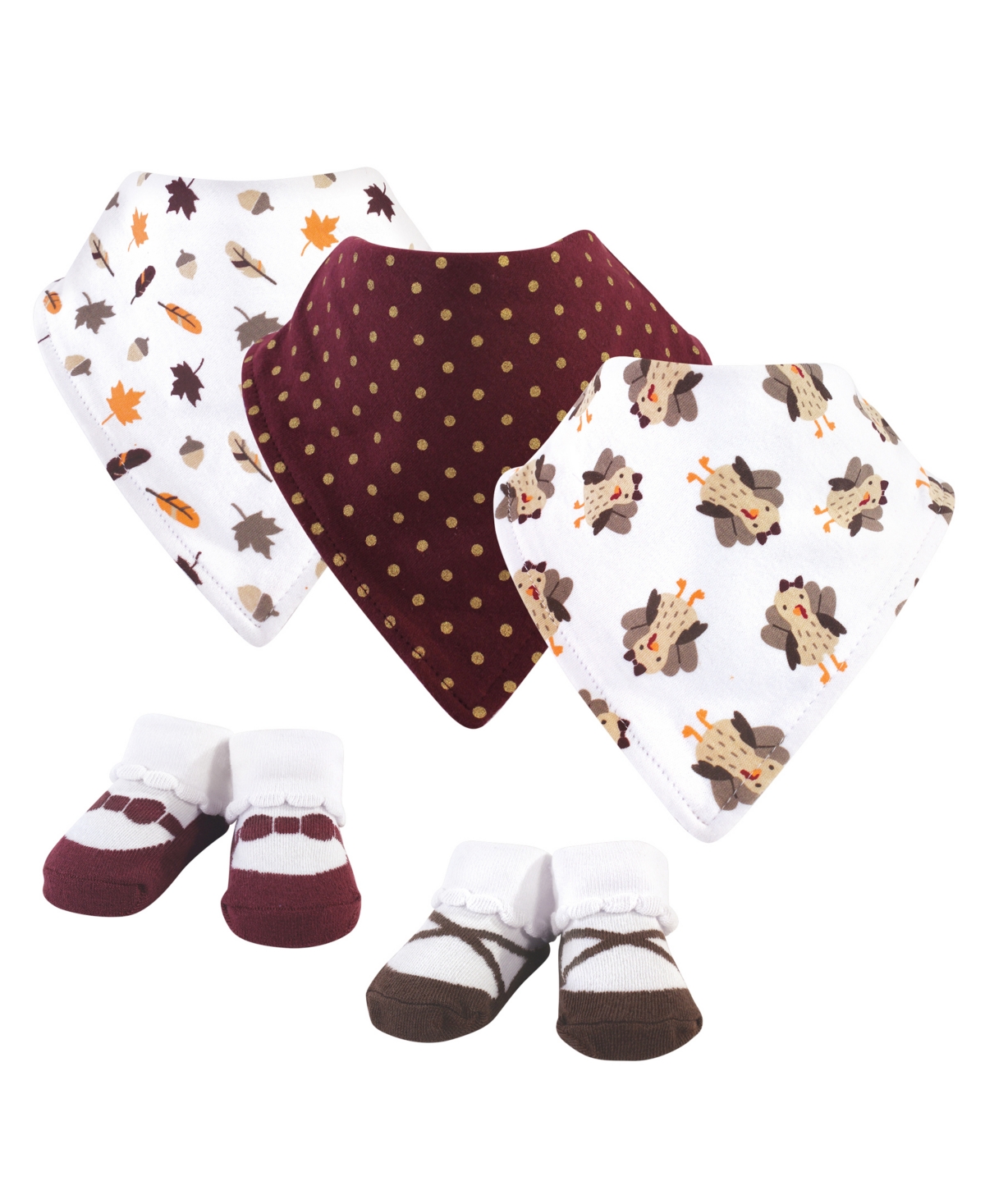 Hudson Baby Infant Boy Cotton Bib and Sock Set 5pk