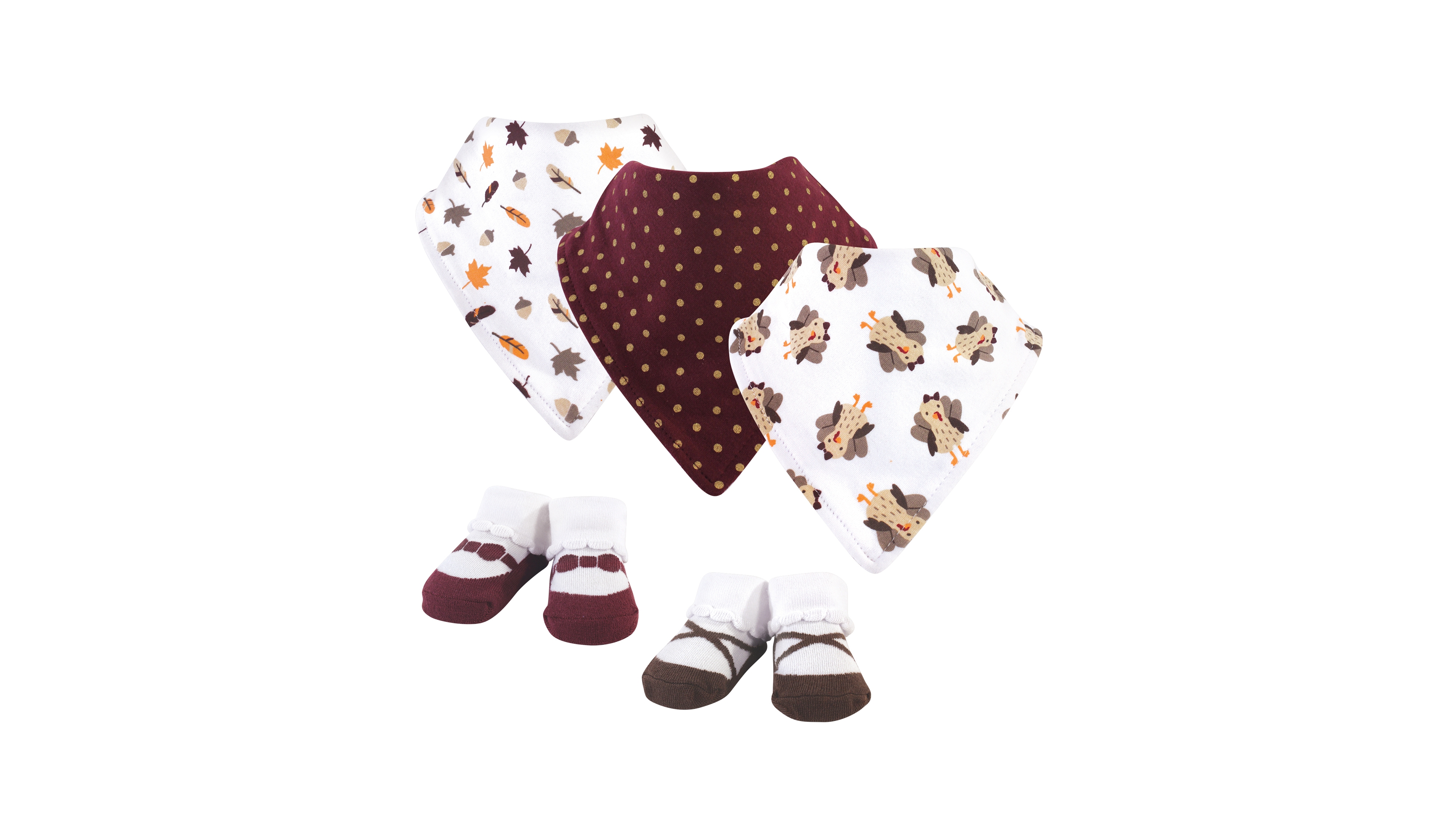 Hudson Baby Infant Boy Cotton Bib and Sock Set 5pk