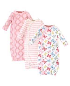 Touched By Nature Baby Girl Kimono Gowns Set of 3