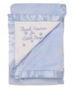 Little Me Baby Boys Thank Heaven Textured Blanket