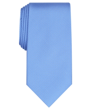 Club Room Men's Parker Classic Grid Tie, Created For Macy's In Lt. Blue
