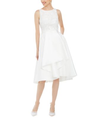 adrianna papell white sequin dress