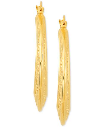 Macy's - Greek Key Small Hoop Earrings in 10k Gold