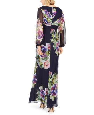 Adrianna Papell Floral-Printed Chiffon Gown 