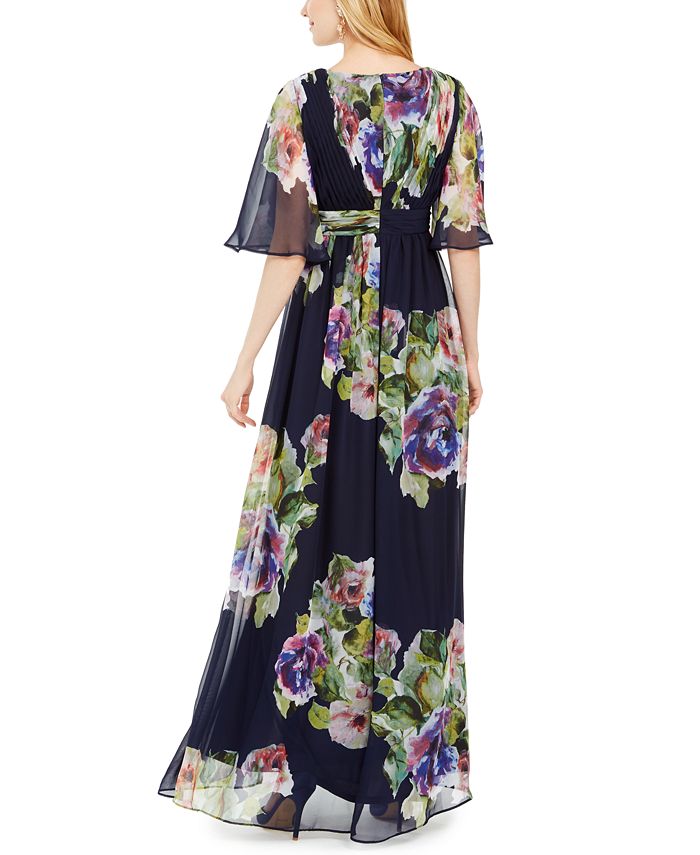 Adrianna Papell Printed Chiffon Gown & Reviews - Dresses - Women - Macy's