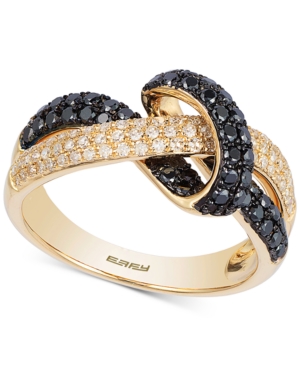 image of Effy Multi-Color Diamond Twist Statement Ring (3/4 ct. t.w.) in 14k Gold