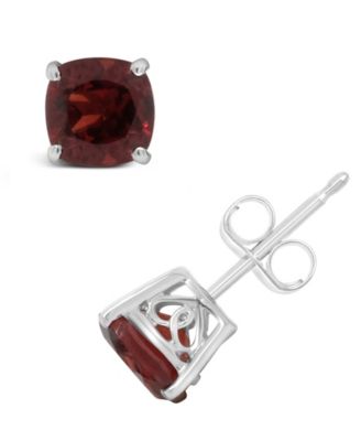 Gemstone Stud Earrings in Sterling Silver